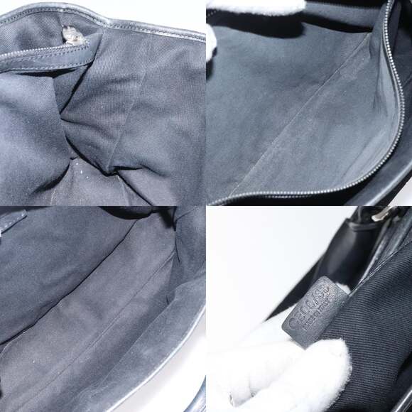 CELINE C Macadam Canvas Boogie Bag Hand Bag Black Silver - Picture 12 of 12